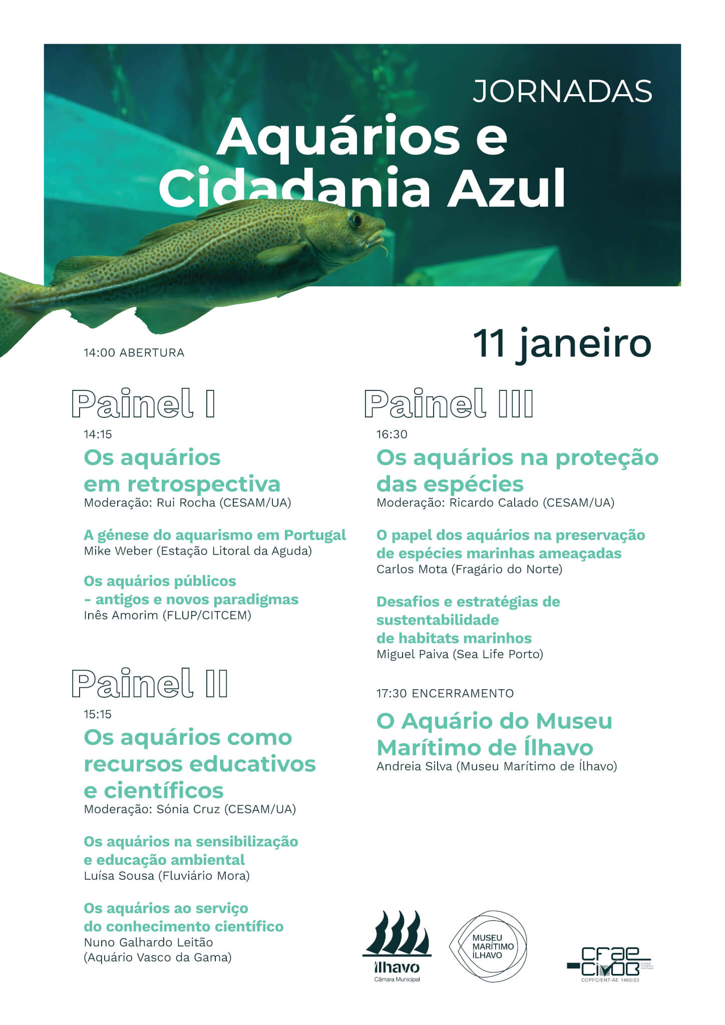 Jornadas Aquarios e Cidadania Azul Cartaz