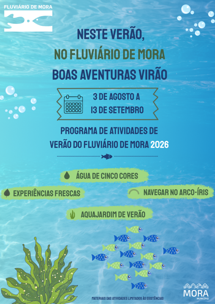 Neste Verão, no Fluviário de Mora Boas Aventuras Virão Atividades de Ferias de Verao Cartaz
